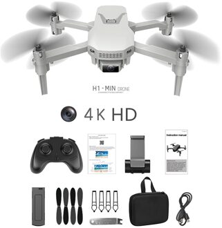 Travor Mini Quadcopter Camera Drone Profissional Obstakel Vermijden Drone Wifi 1080P 4K Vaste Hoogte Draagbare Drone Helikopter wit