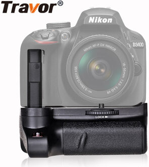 Travor verticale batterij grip voor Nikon D3400 DSLR Camera werk met EN-EL14 batterij