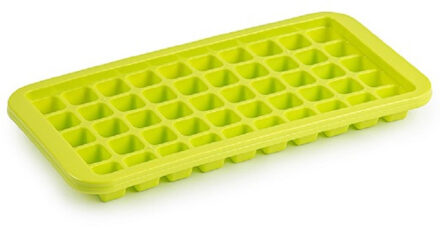 Tray met Cocktail ijsblokjes/ijsklontjes vormen 50 vakjes kunststof groen - IJsblokjesvormen