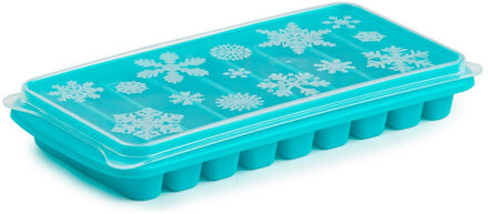 Tray met Flessenhals ijsblokjes/ijsklontjes - staafjes - 10 vakjes - blauw