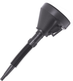 Trechter - auto olie flexi cap - 38 cm - zwart - plastic