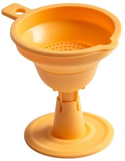 Trechter Opvouwbare Siliconen Hopper Herbruikbare Filter Draagbare Vloeistof Dispenser Keuken Accessoire, Roze 02