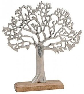 Tree of Life Beeldje - metaal op standaard - ornament - 33 cm