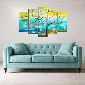 Tree Themed 5 Piece Mdf Table