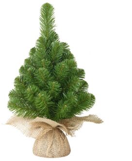 Trees - Norton kerstboom m-burlap groen -  h45xd20cm