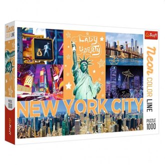 Trefl Puzzel - Puzzel 1000 stukjes - Legpuzzel voor Volwassenen - New York - Neon Editie