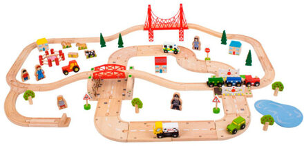 Treinset - Road & Rail Set Multikleur