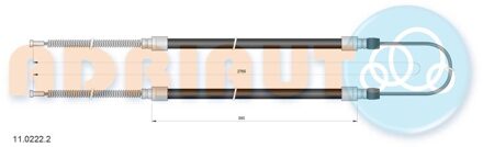 Trekkabel, parkeerrem 1102222