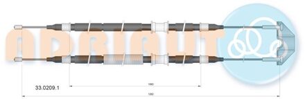 Trekkabel, parkeerrem 3302091