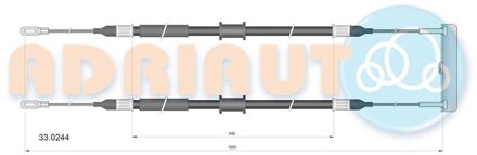 Trekkabel, parkeerrem 330244