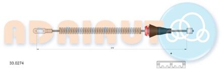 Trekkabel, parkeerrem 330274