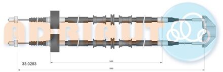 Trekkabel, parkeerrem 330283
