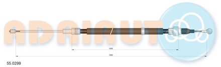 Trekkabel, parkeerrem 550299