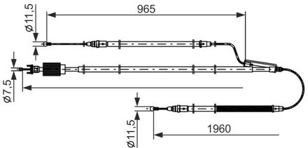 Trekkabel, parkeerrem BC2805