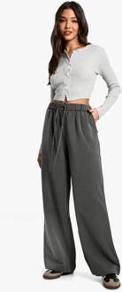 Trekkkoord Geweven Wijde Pijpbroek, Grey - S