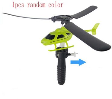 Trekkoord Helikopters Educatief Speelgoed Helikopter Fly Kinderen Outdoor Game Kids Lancering Zweefvliegtuig Grappig Pull Kleine Vliegtuigen 1stk willekeurig kleur