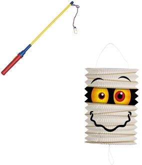 Treklampion 16 cm mummie inclusief lampionstokje