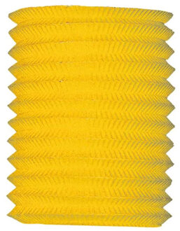 Treklampion voor feest/verjaardag - geel - 16 x 20 cm - feestartikelen/versiering - papier