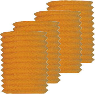 Treklampion voor feest/verjaardag - Pakket van 6x stuks - oranje - 16 x 20 cm - feestartikelen/versi