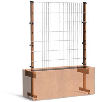 Trellis cortenstaal 150 x h. 200 cm