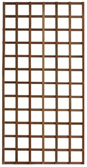 Trellis scherm hardhout keruing recht (90 x 180 cm) Bruin