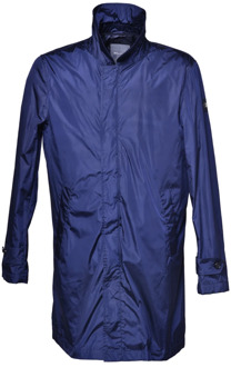 Trench coat in navy blue nylon Baldinini , Blue , Heren - 2Xl,Xl,L,4Xl,3Xl