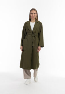 Trenchcoat met tailleband - maat Olijf