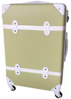 Trend Bagage Student Retro Trolley Case Universele Wiel Koffer Netwerk Explosie Bagage Reisbagage thee groen