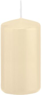 Trend Candles 1x Cremewitte cilinderkaars/stompkaars 6 x 12 cm 40 branduren
