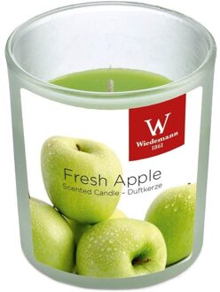 Trend Candles 1x Frisse appel geurkaars in glazen houder 25 branduren - geurkaarsen Groen