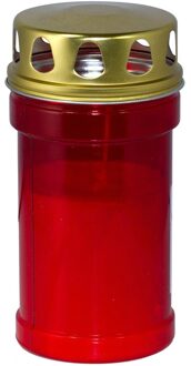 Trend Candles 1x Gedenkkaars/graflicht rood 7 x 14,5 cm 2,5 dag