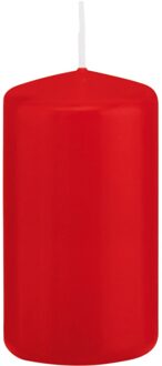 Trend Candles 1x Kaarsen rood 6 x 12 cm 40 branduren sfeerkaarsen - Stompkaarsen