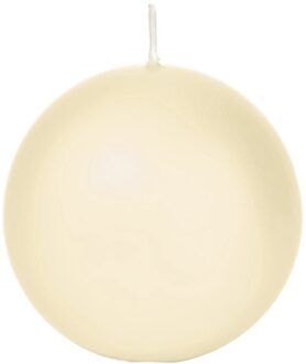 Trend Candles 1x Ronde kaarsen cremewit 7 cm 16 branduren sfeerkaarsen - bolkaarsen Crème