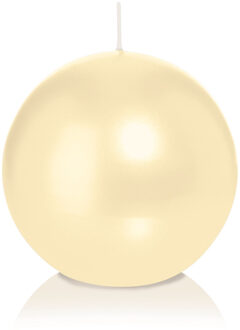 Trend Candles 1x Ronde kaarsen cremewit 8 cm 25 branduren sfeerkaarsen - bolkaarsen Crème