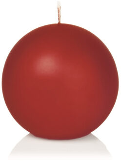 Trend Candles 1x Ronde kaarsen rood 7 cm 16 branduren sfeerkaarsen - bolkaarsen