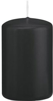 Trend Candles 1x Zwarte woondecoratie kaarsen 5 x 8 cm 18 branduren