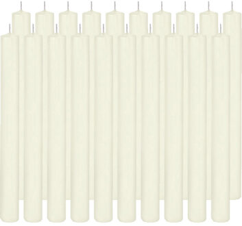 Trend Candles 20x Ivoorwitte dinerkaarsen 25 cm 14 branduren