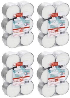 Trend Candles 48x Maxi theelichten wit 8 branduren - Waxinelichtjes