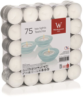 Trend Candles 75x Theelichten wit 4 branduren in verpakking - Waxinelichtjes