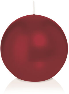 Trend Candles Bolkaars glad - bordeaux rood - 7 cm - 16 branduren - ronde kaarsen