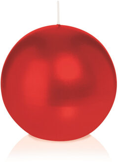 Trend Candles Bolkaars glad - rood - 8 cm - 25 branduren - ronde kaarsen