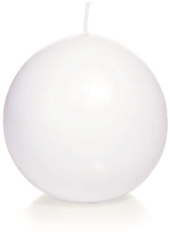 Trend Candles Bolkaars glad - wit - 7 cm - 16 branduren - ronde kaarsen