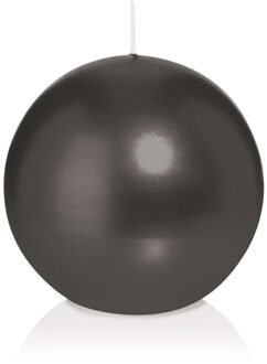 Trend Candles Bolkaars glad - zwart - 8 cm - 25 branduren - ronde kaarsen