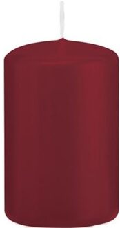 Trend Candles Cilinderkaars/stompkaars - bordeauxrood - 5 x 8 cm - 18 branduren