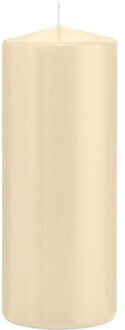Trend Candles Cilinderkaars/stompkaars - cremewit - 8 x 20 cm - 119 branduren