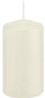 Trend Candles Cilinderkaars/stompkaars - ivoorwit - 5 x 10 cm - 23 branduren
