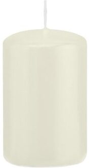 Trend Candles Cilinderkaars/stompkaars - ivoorwit - 5 x 8 cm - 18 branduren