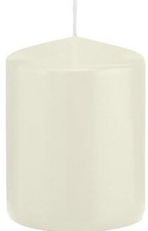 Trend Candles Cilinderkaars/stompkaars - ivoorwit - 6 x 8 cm - 29 branduren