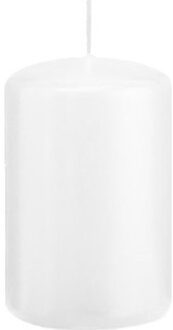 Trend Candles Cilinderkaars/stompkaars - wit - 5 x 8 cm - 18 branduren