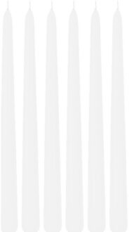 Trend Candles Dinerkaarsen - 6x - wit - 13 branduren - 30 cm